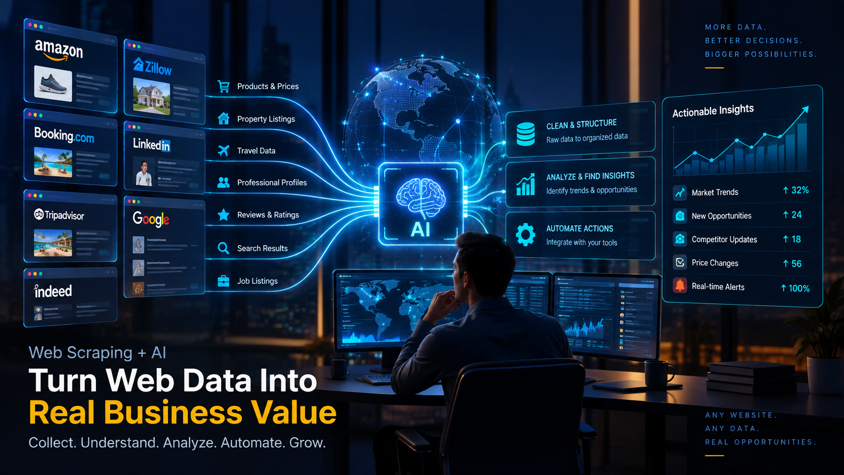 Web Scraping + AI: Turn Millions of Web Pages Into Business Intelligence